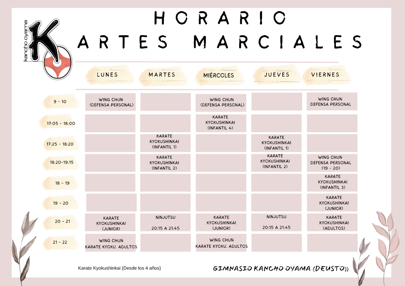 Horarios